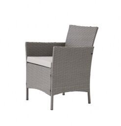 Home Detail Maya Rattan Garden 5pc Furniture Set with Bench & Coffee Table in Grey - thumbnail 3