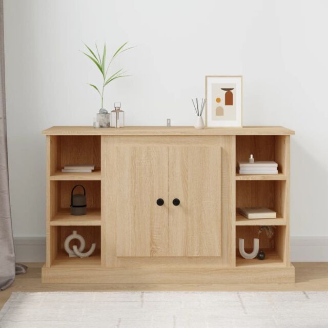 Berkfield Home Sideboard Sonoma Oak 100x35.5x60 cm Engineered Wood in Brown - image 1