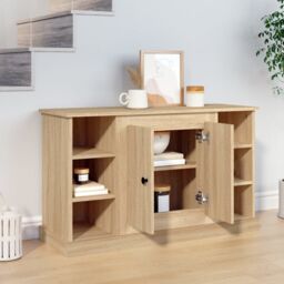 Berkfield Home Sideboard Sonoma Oak 100x35.5x60 cm Engineered Wood in Brown - thumbnail 3
