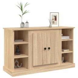 Berkfield Home Sideboard Sonoma Oak 100x35.5x60 cm Engineered Wood in Brown - thumbnail 4