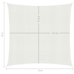 Berkfield Home Sunshade Sail 160 g/m ² White 5x5 m HDPE - thumbnail 6