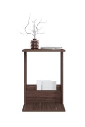 Saly C-Shaped Side Table and Magazine Rack with Storage Shelf - thumbnail 4