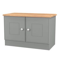 Ready Assembled 2 U Albert Compact 2 Door TV & Media Unit (Ready Assembled) in Dark Grey - thumbnail 4