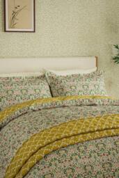 Morris & Co 'Little Chintz' Cotton Percale Duvet Cover Set in Green - Size: Super King - thumbnail 2