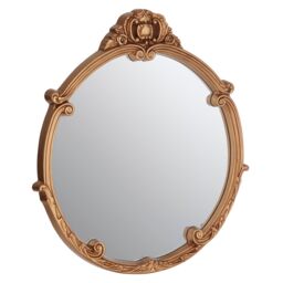 Orsina Tina Gold Finish Round Acanthus Leaf Wall Mirror - thumbnail 2