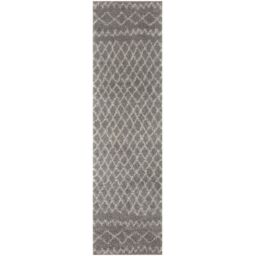 THE RUGS Soft Tangier Shaggy Rugs & Runners Grey & Ivory Living Room - Size: 120 cm diameter - thumbnail 8