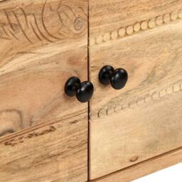 Berkfield Home Sideboard 115x35x75 cm Solid Acacia Wood in Brown - Size: 115 x 35 x 75 cm - thumbnail 4