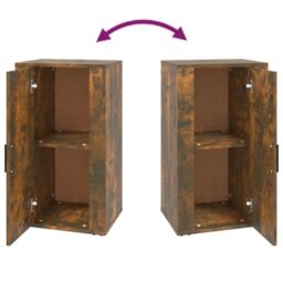 Berkfield Home Sideboard Smoked Oak 40x33x70 cm Engineered Wood in Brown - Size: 40 x 33 x 70 cm - thumbnail 6