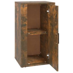 Berkfield Home Sideboard Smoked Oak 40x33x70 cm Engineered Wood in Brown - Size: 40 x 33 x 70 cm - thumbnail 4