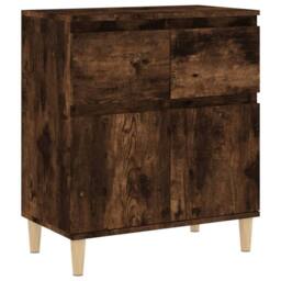 Berkfield Home Sideboard Smoked Oak 60x35x70 cm Engineered Wood in Brown - Size: 60 x 35 x 70 cm - thumbnail 1