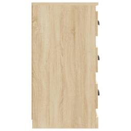 Berkfield Home Sideboard Sonoma Oak 70x35.5x67.5 cm Engineered Wood in Light Tan - thumbnail 5
