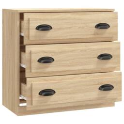Berkfield Home Sideboard Sonoma Oak 70x35.5x67.5 cm Engineered Wood in Light Tan - thumbnail 1