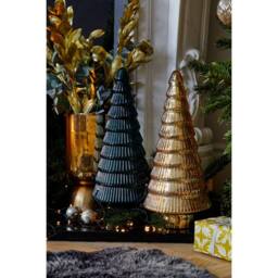 Lemon Pavilion Furniture and Decor Juniper Tree Christmas Decorations - Glass - L18 x W18 x H41 cm - Gold - thumbnail 2