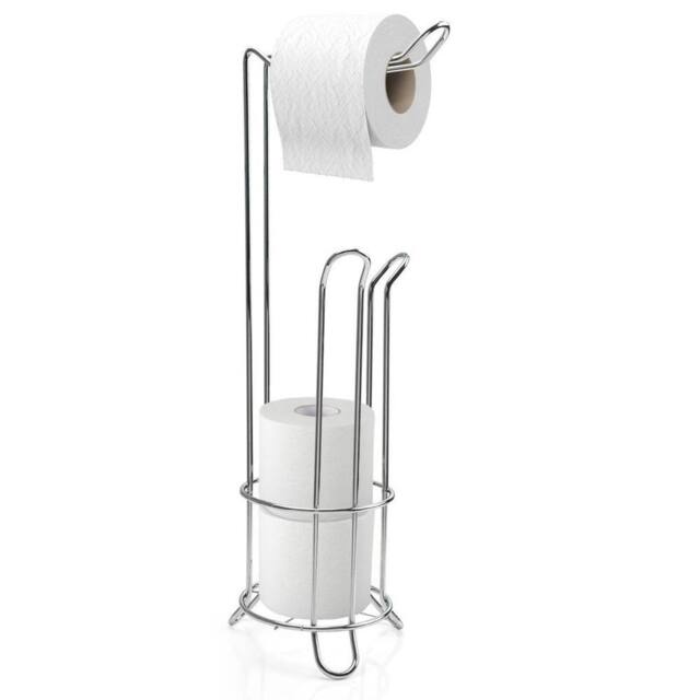 EONLION DESIGN_1S FREE STANDING TOILET PAPER ROLL HOLDER in Silver - image 1
