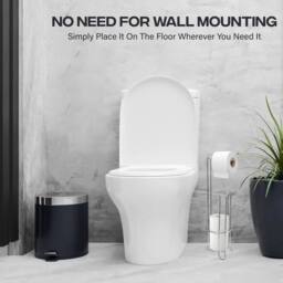 EONLION DESIGN_1S FREE STANDING TOILET PAPER ROLL HOLDER in Silver - thumbnail 4