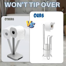 EONLION DESIGN_1S FREE STANDING TOILET PAPER ROLL HOLDER in Silver - thumbnail 5