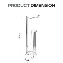 EONLION DESIGN_1S FREE STANDING TOILET PAPER ROLL HOLDER in Silver - thumbnail 2