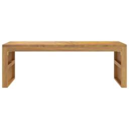 Berkfield Home Coffee Table 110x35x38 cm Solid Wood Teak in Brown - Size: 110 x 35 x 38 cm - thumbnail 5
