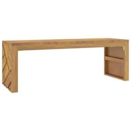 Berkfield Home Coffee Table 110x35x38 cm Solid Wood Teak in Brown - Size: 110 x 35 x 38 cm