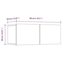 Berkfield Home Classic 4 Piece TV Cabinet Set Concrete Grey Engineered Wood - thumbnail 9