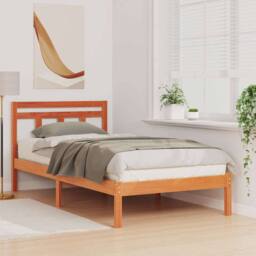 Berkfield Home Brown 100 x 200 cm Solid pine wood - thumbnail 4