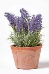 Homescapes Artificial Lavender Plant in Decorative Pot in Terracotta - thumbnail 4