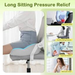 NESTLUNE Cushion Seat Pillow Orthopaedic Back Pain Relief in Black - Size: 120 cm x 135 cm - thumbnail 6