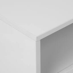Wyld and Coco TV Stand White with LED for up to 70-inch TVs Two Drawers and Cabinets - thumbnail 7