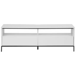 Wyld and Coco TV Stand White with LED for up to 70-inch TVs Two Drawers and Cabinets - thumbnail 5