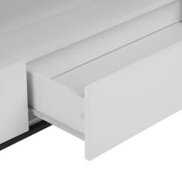 Wyld and Coco TV Stand White with LED for up to 70-inch TVs Two Drawers and Cabinets - thumbnail 6