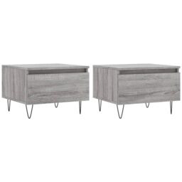 Berkfield Home Coffee Tables 2 pcs Grey Sonoma 50x46x35 cm Engineered Wood - Size: 50 x 46 x 35 cm - thumbnail 2