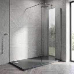 Balterley Contemporary Rectangular Shower Tray, 1400x760mm in Grey - thumbnail 4