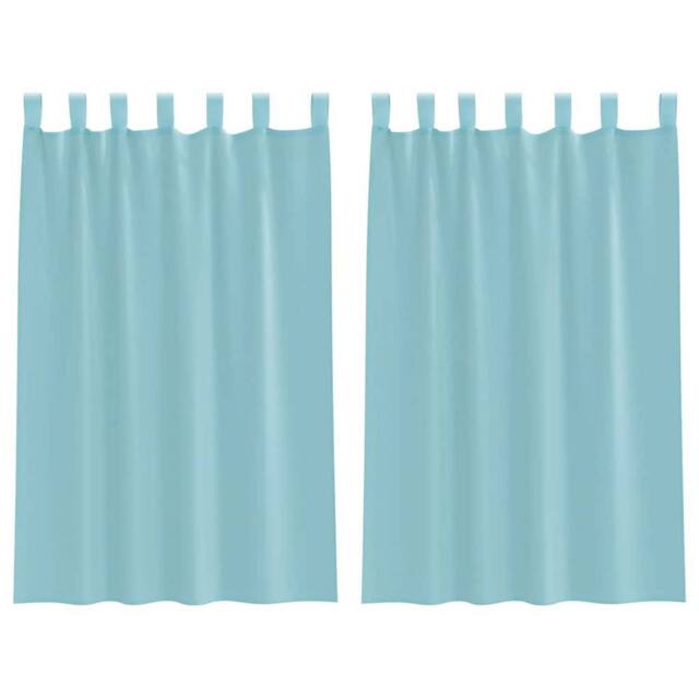 Berkfield Home Voile Curtains with Loops 2 pcs Turquoise 140x175 cm - image 1