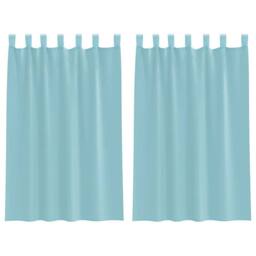 Berkfield Home Voile Curtains with Loops 2 pcs Turquoise 140x175 cm