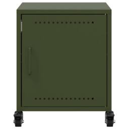 Berkfield Home Bedside Cabinets 2 pcs Olive Green 36x39x43.5 cm Steel - thumbnail 6