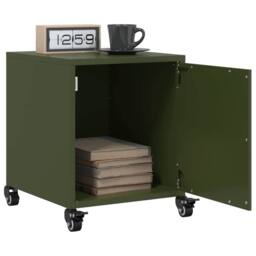 Berkfield Home Bedside Cabinets 2 pcs Olive Green 36x39x43.5 cm Steel - thumbnail 2