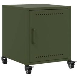 Berkfield Home Bedside Cabinets 2 pcs Olive Green 36x39x43.5 cm Steel - thumbnail 5