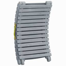 Berkfield Home Sun Lounger Grey Wash Solid Acacia Wood - thumbnail 5
