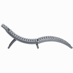 Berkfield Home Sun Lounger Grey Wash Solid Acacia Wood