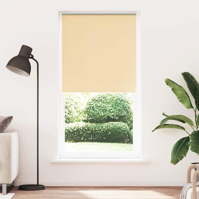 Berkfield Home Roller Blind Blackout Beige 115x210 cm Fabric Width 110.7 cm Polyester - image 1