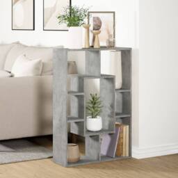 Berkfield Home Durable Bookcase Concrete Grey 63x20x90 cm Engineered Wood - Size: 63 x 20 x 90 cm - thumbnail 4