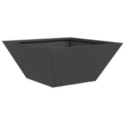 Berkfield Home Garden Bowl Planter Black 35x35x15 cm Steel - Size: 35 x 35 x 15 cm - thumbnail 2