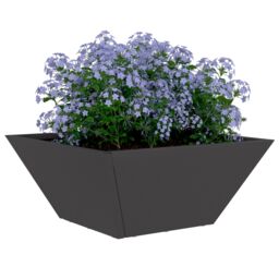Berkfield Home Garden Bowl Planter Black 35x35x15 cm Steel - Size: 35 x 35 x 15 cm - thumbnail 3