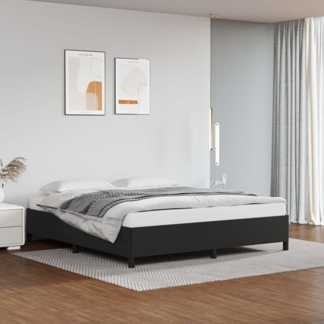 Berkfield Home Bed Frame Black 180x200 cm Super King Faux Leather - image 1
