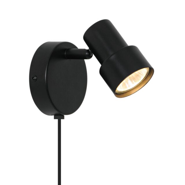 Nordlux Modern Indoor Wall Light Black Metal GU10 Adjustable Head - No, IP20 - image 1