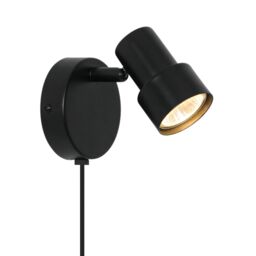 Nordlux Modern Indoor Wall Light Black Metal GU10 Adjustable Head - No, IP20 - thumbnail 1