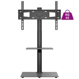 Berkfield Home Corner TV Stand 2-Tiers for 32-65 Inch Black - thumbnail 9