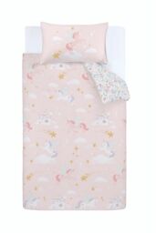 Catherine Lansfield 'Fairytale Unicorn' Duvet Cover Set in Pink - Size: Single - thumbnail 5