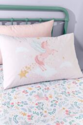 Catherine Lansfield 'Fairytale Unicorn' Duvet Cover Set in Pink - Size: Single - thumbnail 3