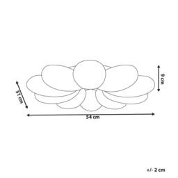 Wyld and Coco Ceiling Lamp White Acrylic Flower Shade Remote-Dimmable Flush Light - thumbnail 3